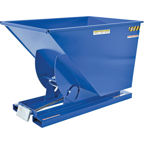 Conteneur autobasculeur, Acier, 1 vg³, Bleu NRZ Safety Inc.