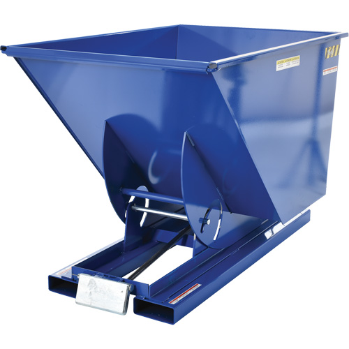 Conteneur autobasculeur, Acier, 1 vg³, Bleu NRZ Safety Inc.