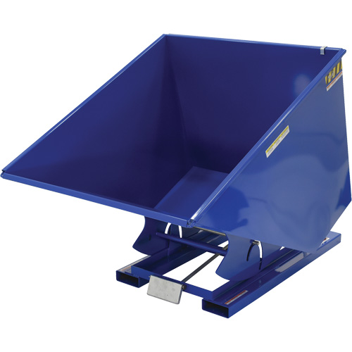 Conteneur autobasculeur, Acier, 2 vg³, Bleu NRZ Safety Inc.