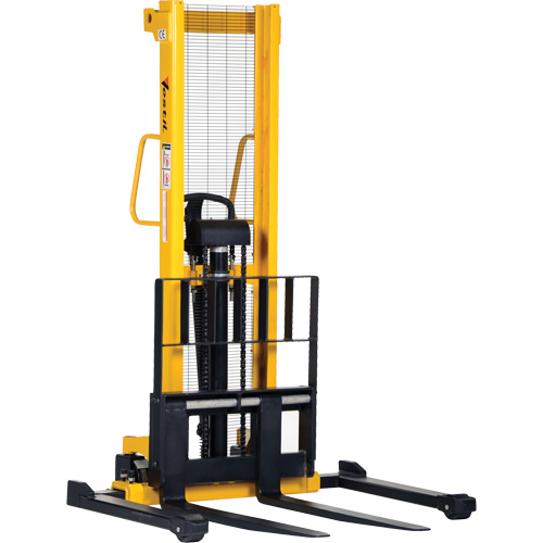 Manual Hydraulic Stacker, Hand Pump Operated, 2000 lbs. Capacity, 35" Max Lift NRZ Safety Inc.