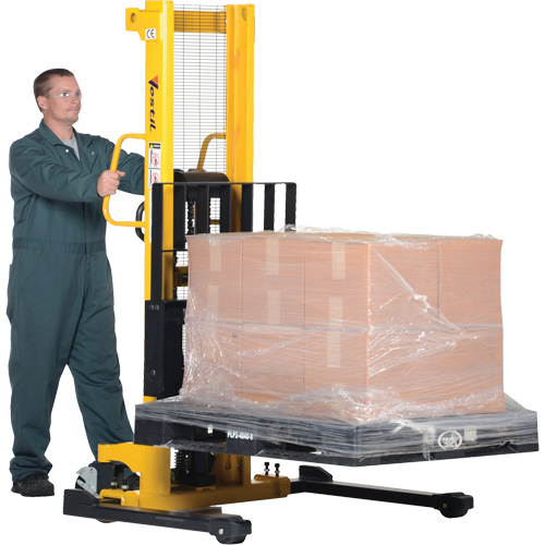 Manual Hydraulic Stacker, Hand Pump Operated, 2000 lbs. Capacity, 35" Max Lift NRZ Safety Inc.