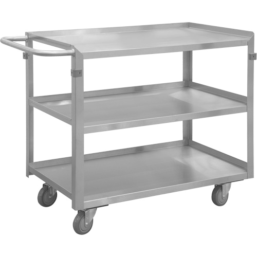 Industrial Grade Shelf Cart, 3 Tiers, 22-1/2" W x 34" H x 42-7/16" D, 600 lbs. Capacity NRZ Safety Inc.