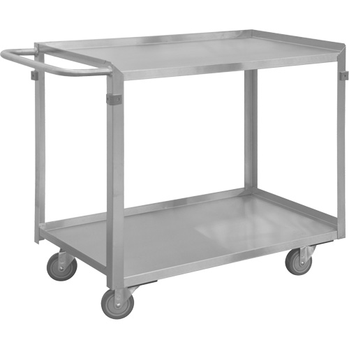 Industrial Grade Shelf Cart, 2 Tiers, 22-1/2" W x 34" H x 54-7/16" D, 600 lbs. Capacity NRZ Safety Inc.