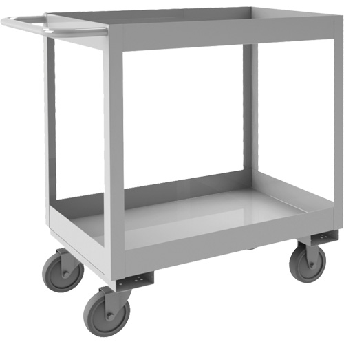 Industrial Grade Shelf Cart, 2 Tiers, 16" W x 34" H x 36-7/16" D, 600 lbs. Capacity NRZ Safety Inc.