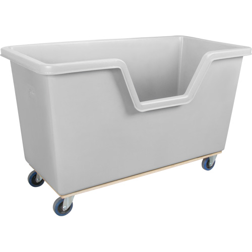 Easy Access Box Truck, Polyethylene, 63" L x 34-1/4" W x 38-1/2" H, 24 cu. ft. Volume, 1200 lbs. Capacity NRZ Safety Inc.