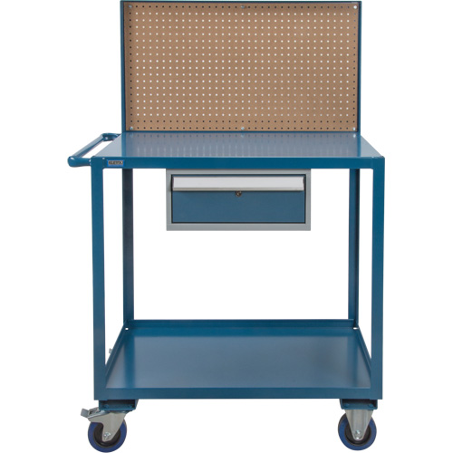 Mobile Service Cart, 2 Tiers, 24" W x 57" H x 40" D, 1200 lbs. Capacity NRZ Safety Inc.