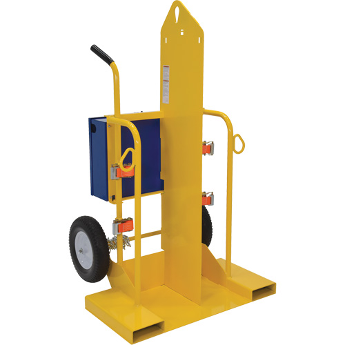 Welding Cylinder Torch Cart, Foam-Filled Wheels, 24" W x 19-1/2" L Base, 500 lbs. NRZ Safety Inc.