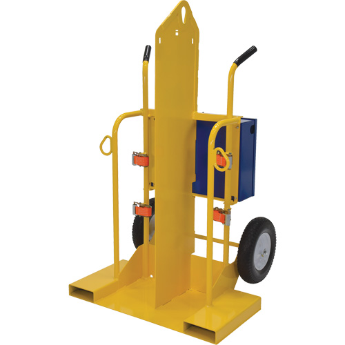 Welding Cylinder Torch Cart, Foam-Filled Wheels, 24" W x 19-1/2" L Base, 500 lbs. NRZ Safety Inc.