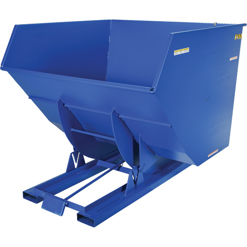 Self-Dumping Hopper, Steel, 4 cu.yd., Blue NRZ Safety Inc.
