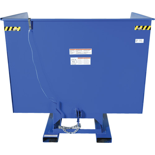Self-Dumping Hopper, Steel, 4 cu.yd., Blue NRZ Safety Inc.