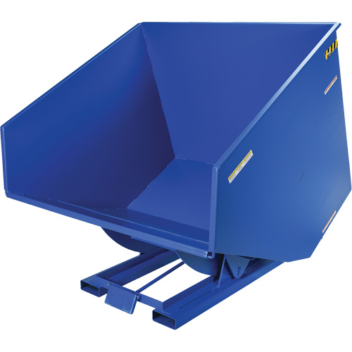 Self-Dumping Hopper, Steel, 4 cu.yd., Blue NRZ Safety Inc.