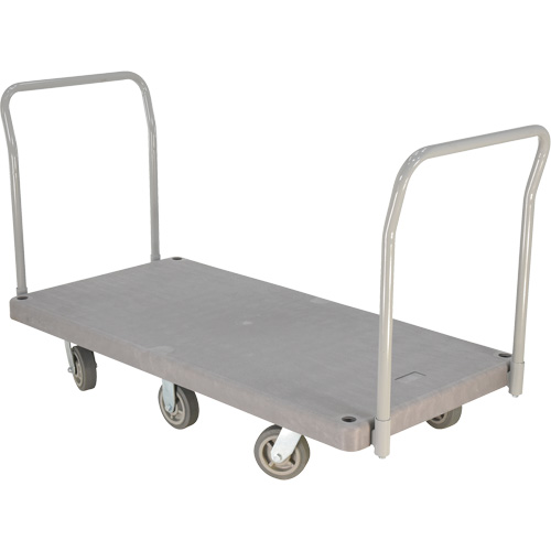 Heavy Duty Plastic Platform Truck, 60" L x 30" W, 3000 lbs. Cap., Polyurethane Wheels NRZ Safety Inc.
