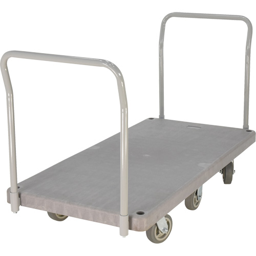 Heavy Duty Plastic Platform Truck, 60" L x 30" W, 3000 lbs. Cap., Polyurethane Wheels NRZ Safety Inc.