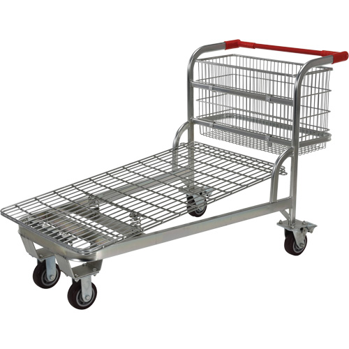Chariot en treillis emboîtable, Acier, 28-3/4" x 37-1/16" x 59-5/8", Capacit&eacute; 275 lb NRZ Safety Inc.
