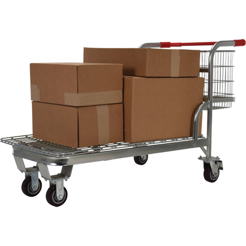 Chariot en treillis emboîtable, Acier, 28-3/4" x 37-1/16" x 59-5/8", Capacit&eacute; 275 lb NRZ Safety Inc.