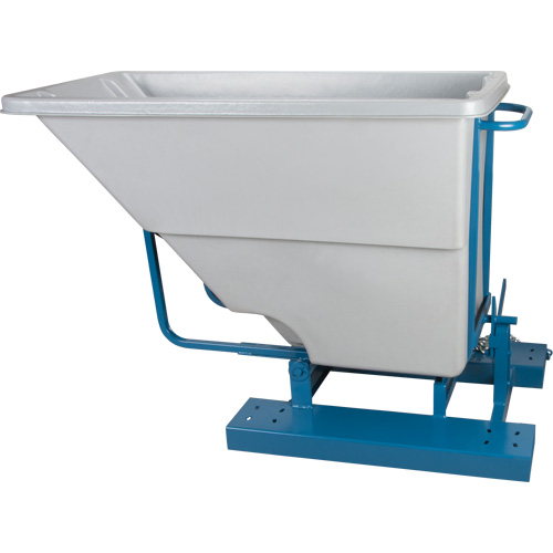 Self-Dumping Hopper, Polyethylene, 5/8 cu.yd., Grey NRZ Safety Inc.
