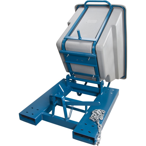 Self-Dumping Hopper, Polyethylene, 5/8 cu.yd., Grey NRZ Safety Inc.