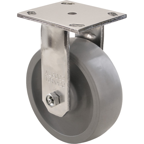 Roulette Max9, Fixe avec frein, 6" (152,4 mm), Gris-WOW Envirothane, 1100 lb (498,95 kg) NRZ Safety Inc.