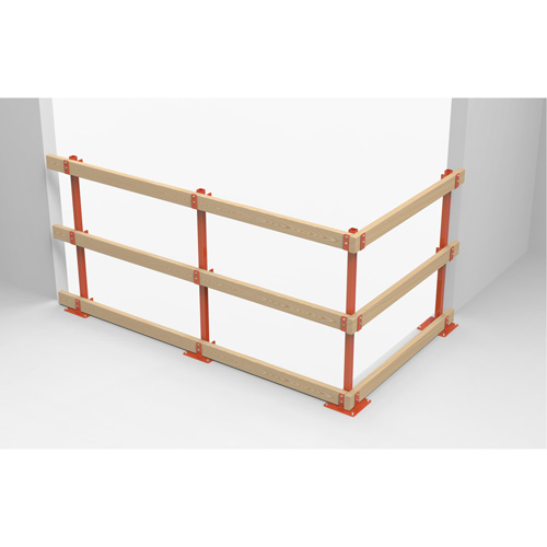 Poteaux temporaires ProGuards pour barri&egrave;re de s&eacute;curit&eacute;, 8" la x 39" h, Orange NRZ Safety Inc.