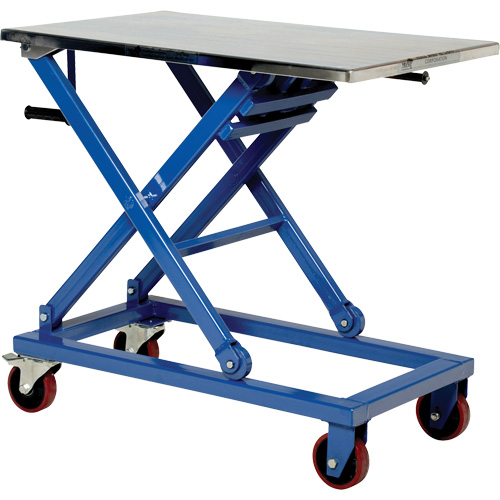 Table &eacute;l&eacute;vatrice manuelle &agrave; ciseaux, 37" lo x 23-1/2" la, Acier, Capacit&eacute; 660 lb NRZ Safety Inc.