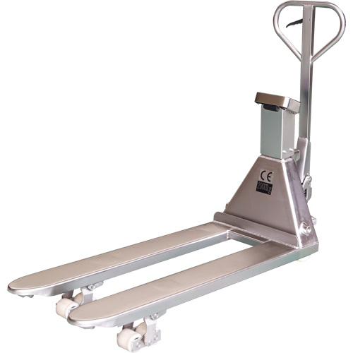 Eco Weigh-Scale Pallet Truck, 48" L x 27" W, 4400 lbs. Cap. NRZ Safety Inc.