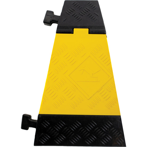 Powerhouse Heavy-Duty Left Turn Cable Protector, 5 Channels, 12" L x 19.75" W x 2.25" H NRZ Safety Inc.