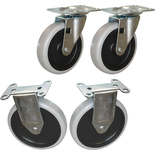 Ensemble de roulettes pour chariot &agrave; tablettes NRZ Safety Inc.