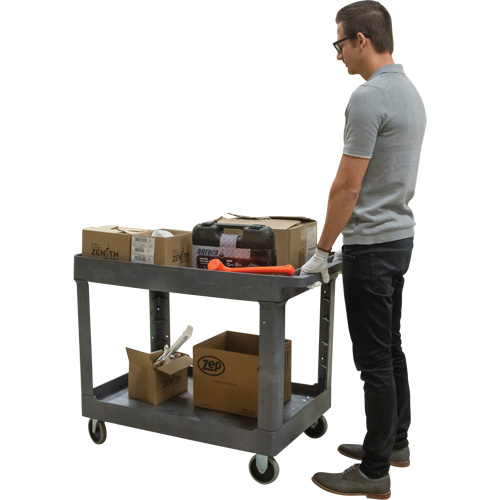 Chariot utilitaire pour l'entretien, 2 tiers, 24-5/8" x 32-1/2" x 40", Capacit&eacute; 550 lb NRZ Safety Inc.