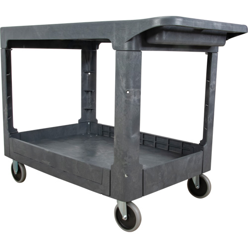 Flat-Shelf Utility Service Cart, 2 Tiers, 25-1/4" x 32-1/4" x 44", 550 lbs. Capacity NRZ Safety Inc.