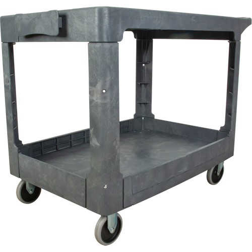 Flat-Shelf Utility Service Cart, 2 Tiers, 25-1/4" x 32-1/4" x 44", 550 lbs. Capacity NRZ Safety Inc.