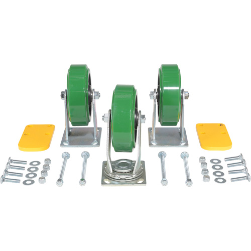 Ensemble de roulettes de tr&eacute;mie &agrave; basculement automatique s&eacute;rie H NRZ Safety Inc.