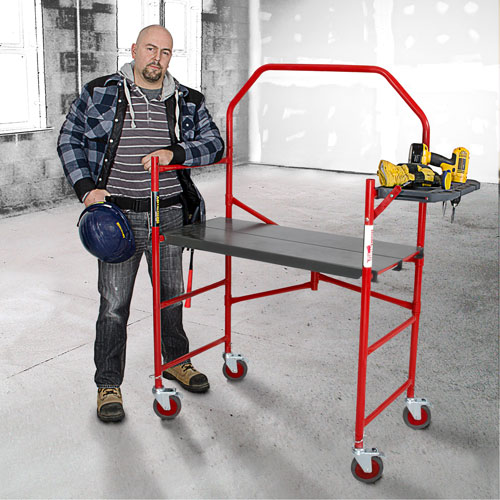 Buildman Portable Scaffold, 40-5/8" D x 4' H NRZ Safety Inc.