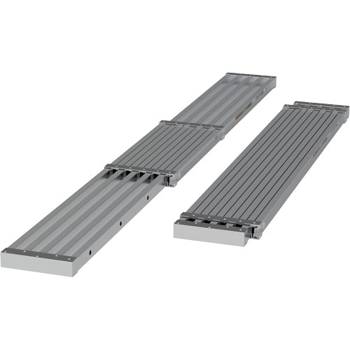 Telescoping Work Plank, 108" W x 12" D, 250 lbs. Capacity, Knocked Down NRZ Safety Inc.