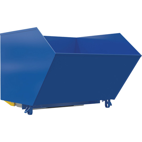Medium-Duty H-Style Bump & Dump Hopper, Steel, 1-1/2 cu.yd., Blue NRZ Safety Inc.