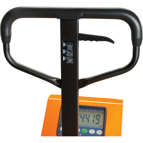 Digital Scale Pallet Truck, 44.5" L x 27.75" W, 4400 lbs. Cap. NRZ Safety Inc.