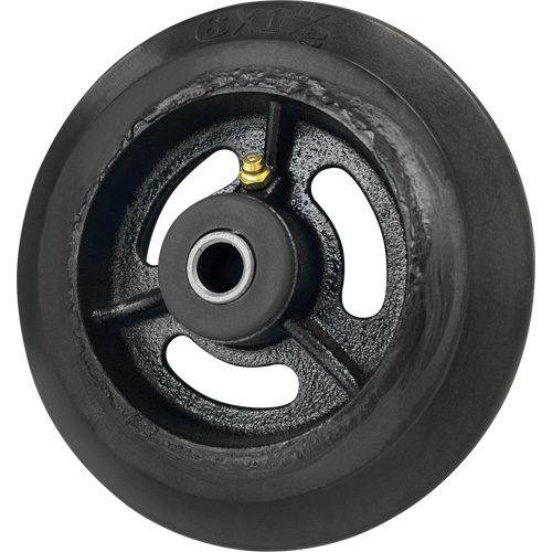 Roue en caoutchouc moul&eacute;, 6'' (152 mm) dia. x 1-1/2" (38 mm) la, Capacit&eacute; de 450 lb (204 kg) NRZ Safety Inc.