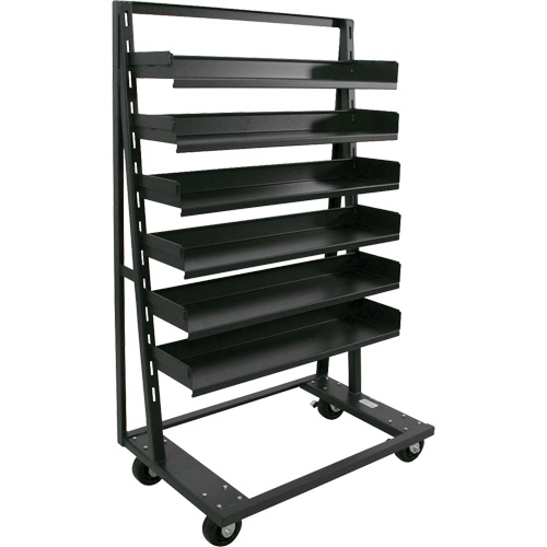 Single-Sided Heavy Duty A-Frame Cart with 6 Trays, 38" x 25" x 63", 2500 lbs. Capacity NRZ Safety Inc.