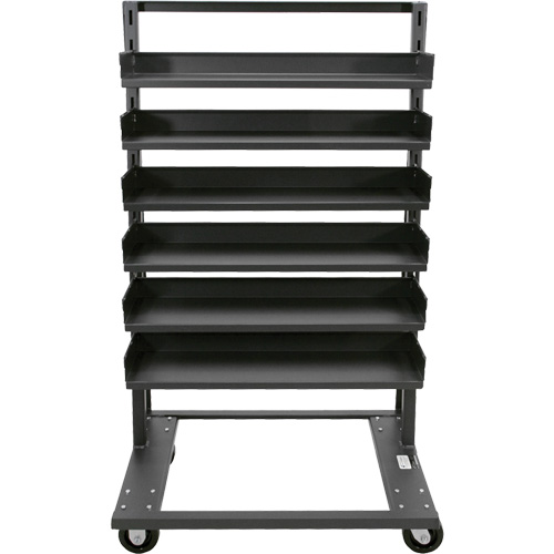Single-Sided Heavy Duty A-Frame Cart with 6 Trays, 38" x 25" x 63", 2500 lbs. Capacity NRZ Safety Inc.