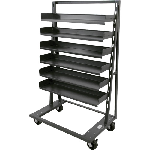 Single-Sided Heavy Duty A-Frame Cart with 6 Trays, 38" x 25" x 63", 2500 lbs. Capacity NRZ Safety Inc.