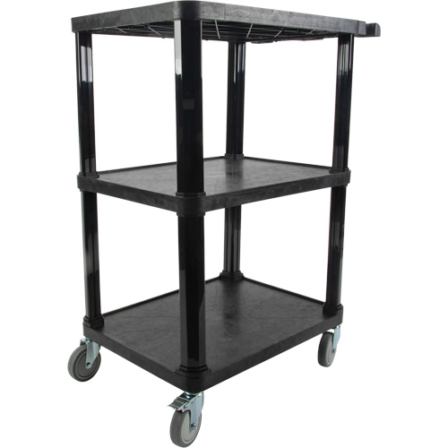 Utility Cart with Flat Shelf, 3 Tiers, 18-1/8" x 37-3/8" x 27-3/4", 330 lbs. Capacity NRZ Safety Inc.