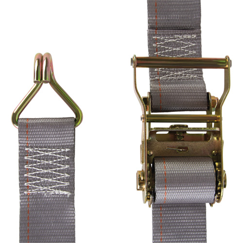 Heavy-Duty Utility Strap, J-Hook, 2" W x 16' L, 500 lbs. (227 kg) WLL NRZ Safety Inc.