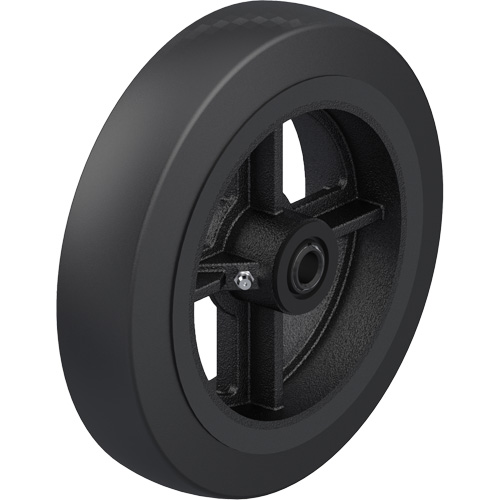 Roue en caoutchouc noir sur noyau en fonte NRZ Safety Inc.