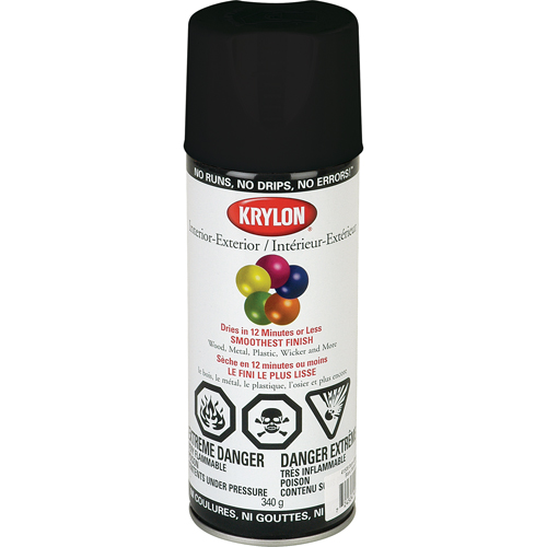 Peinture pour BBQ & po&ecirc;le, 12 oz, Canette a&eacute;rosol, Noir NRZ Safety Inc.