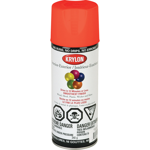 Fluorescent Spray Paint, Fluorescent Yellow/Orange, 11 oz., Aerosol Can NRZ Safety Inc.