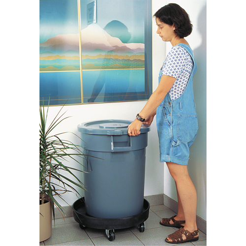 Waste Container Dolly, Polyethylene, Black NRZ Safety Inc.
