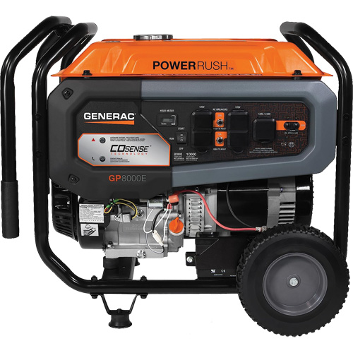 G&eacute;n&eacute;ratrice portable avec technologie COsense, 10000 W de surtension, 8000 W nominale, 120 V/240 V, R&eacute;servoir de 7,9 gal. NRZ Safety Inc.