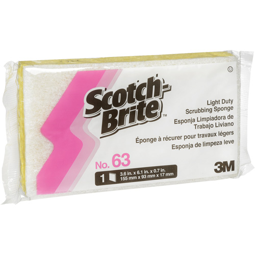 Scotch-Brite Light-Duty Scrub Sponge, Cellulose/Scrubbing, 3-1/2" W x 6" L NRZ Safety Inc.