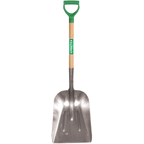 Scoop Shovel, Wood, Aluminum Blade, D-Grip Handle, 29" Length NRZ Safety Inc.
