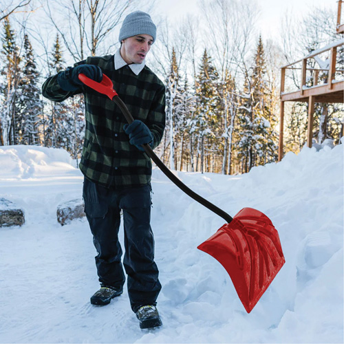 Yukon Snow Shovel, Polypropylene Blade, 18" Wide, Ergonomic D-Grip Handle NRZ Safety Inc.
