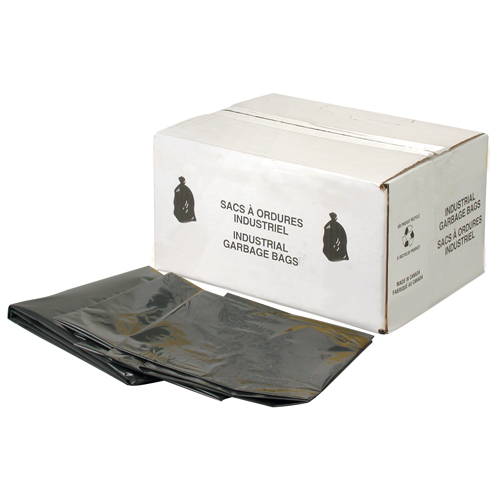 Heavy-Duty Garbage Bags, 4X Strong, 35" W x 50" L, 6 mils, Black NRZ Safety Inc.